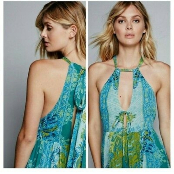 Free People Blue Unattainable Maxi Dress - Picture 3 of 5